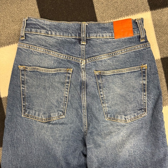ZARA DENIM Size US 6 EUR 38 Women’s 12”Super High Rise Mom Fit Jeans Button Fly - Picture 12 of 13